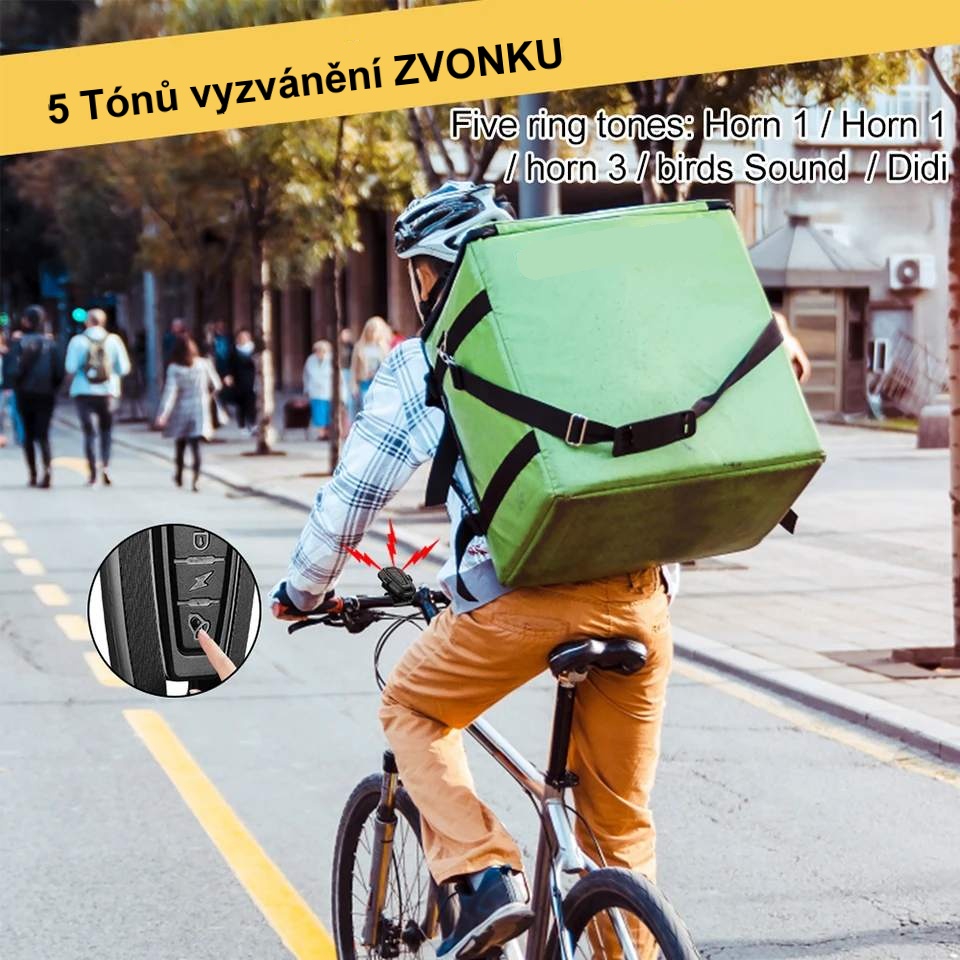 bezdrátový zvonek na kolo