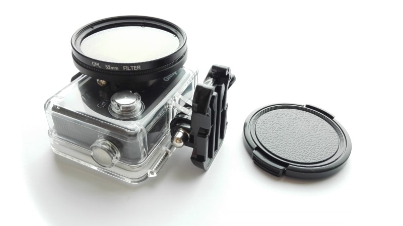 CPL polarizační filtr 52mm na vylepšené pouzdro pro akční kamery GitUp™ GoPro™