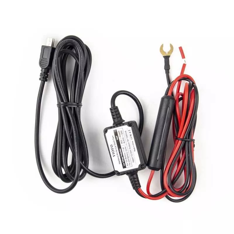 Kabel / měnič 12/24V na 5V MINI USB pro autokamery / černé skřínky 
