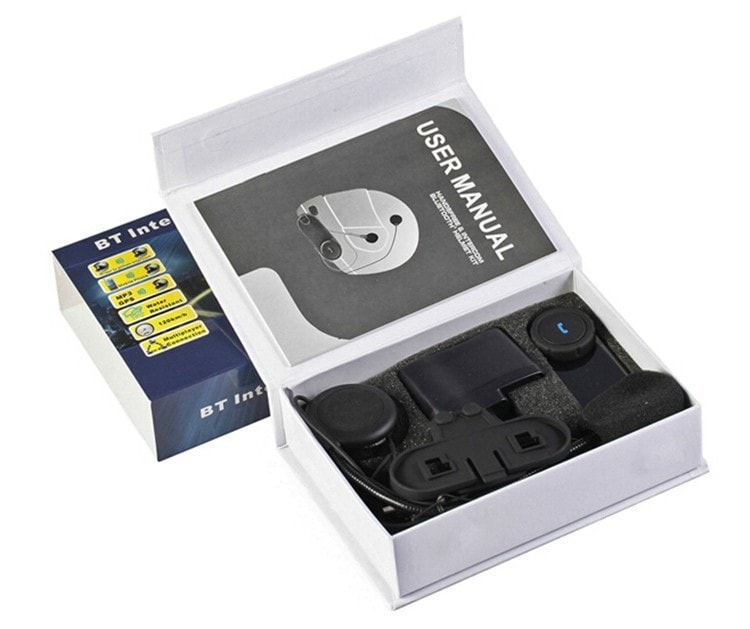 Bluetooth Interkom Kit na jednu přilbu s FM radiem