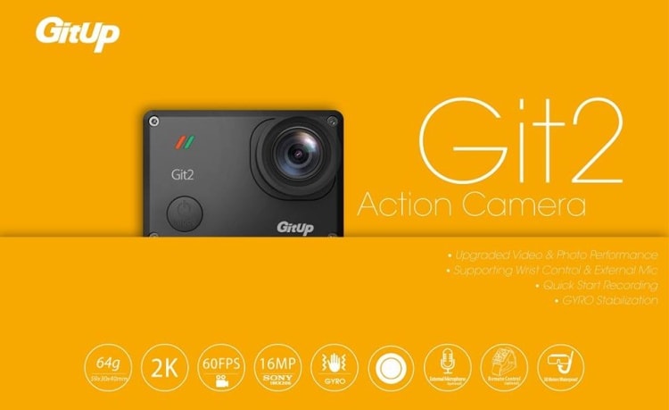 gitup git2 pro akční kamera gopro